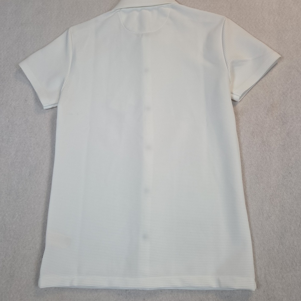 NWT Scott James Knit Shirt Mens Small Snap Front Polo White Short Sleeve Casual - Picture 11 of 11